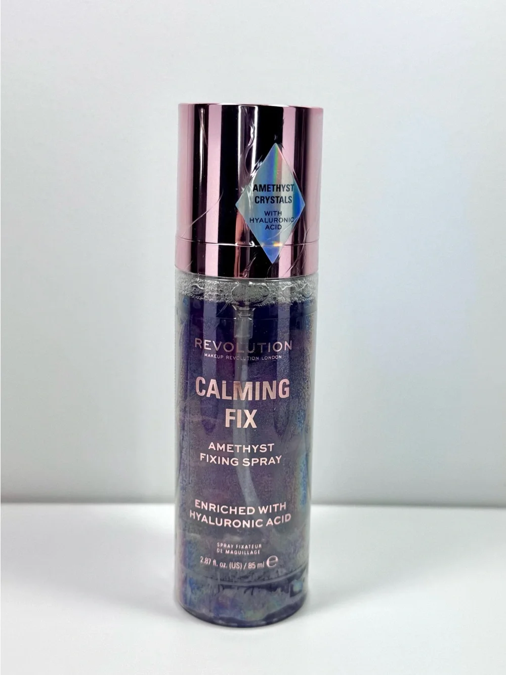 Revolution Calming Fix Amethyst Fixing Spray - Purple Metallic Cap